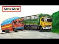 truk mundur sampai nabrak truk lain #menggambartruk