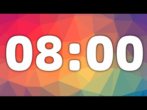Compte à rebours de 8 minutes avec tic-tac et réveil