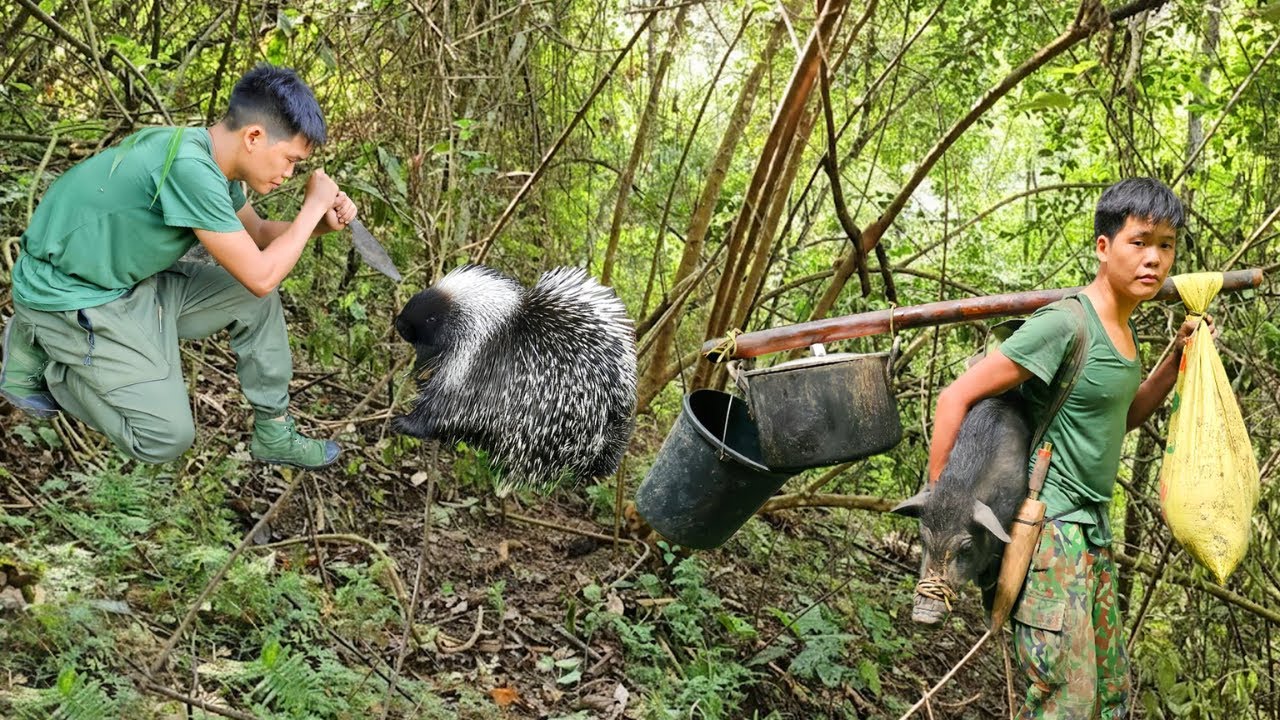 200 Days Surviving Alone in the Deep Forest | Hunting Wild Animals & Catching Fish