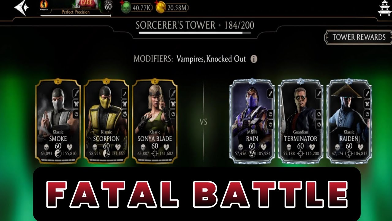 Stage 184-185-186-187-188 ☠️ Fatal Sorcerer's Tower Mk Mobile