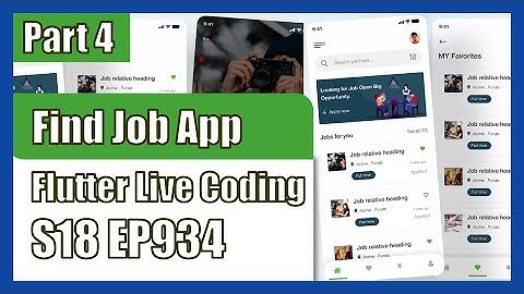 [Flutter] Flutter Live Coding EP934 (Find Job App Part 4)