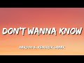 Maroon 5 Don T Wanna Know Lyrics Ft Kendrick Lamar Maroon 5 Don T Wanna Know Lyrics Ft Kendrick Lamar