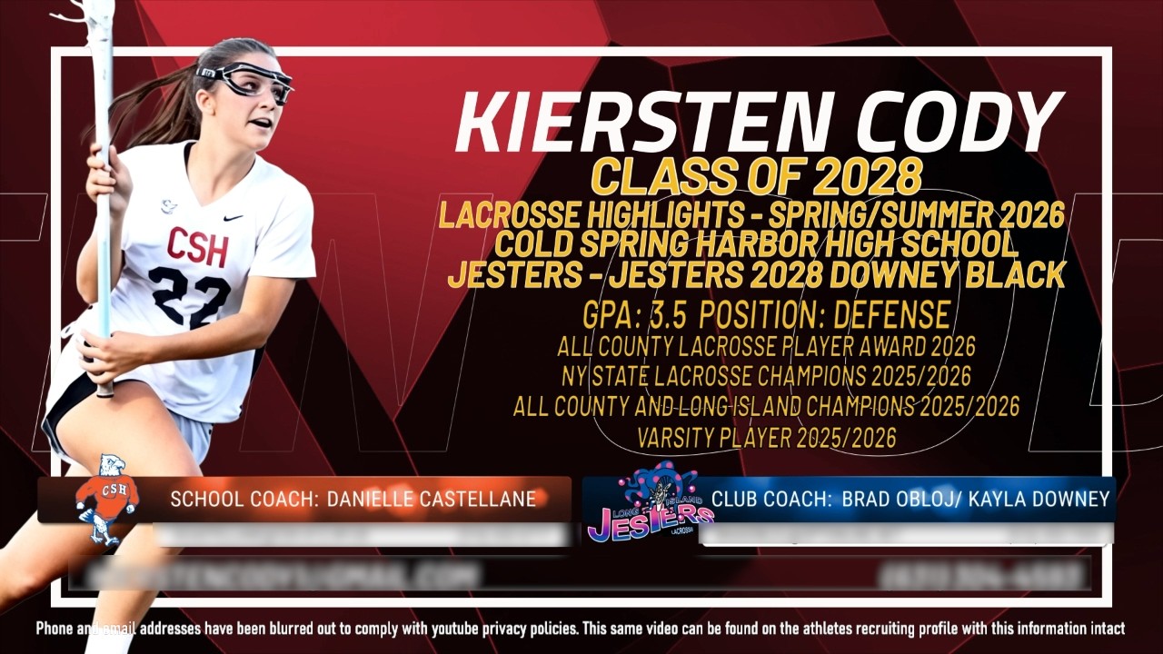 Kiersten Cody - Lacrosse Highlights - Spring/Summer 2026