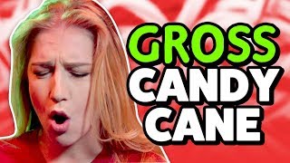GROSS CANDY CANE TASTE TEST Weird Candy Cane Taste Test Round Four
