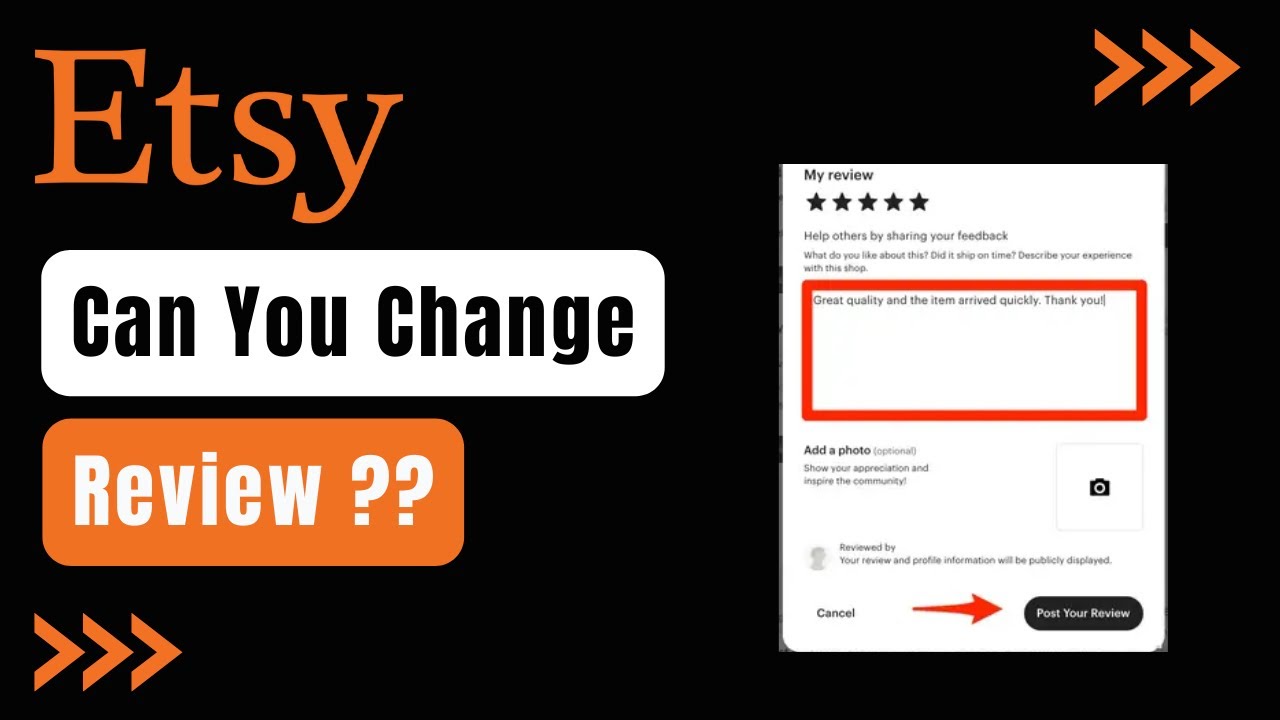 Can You Change A Review On Etsy YouTube
