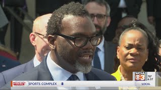 Chicago mayor-elect Brandon Johnson visits State Capitol