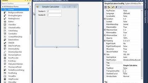 Tutorial on C# (2A): Simple Calculator Application