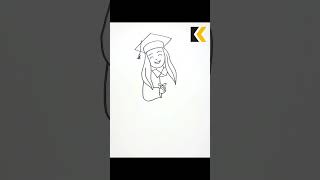 How To Draw Graduate Person Easily #graduate #graduation #graduateperson #drawingtutorial #drawing