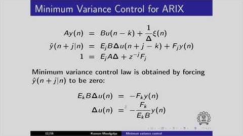 CL692 2x S122 Minimum Variance Control IIT Bombay