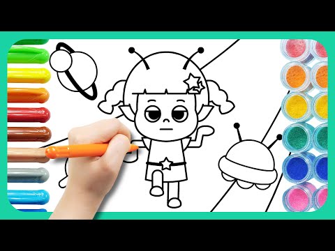 삐루삐루~ 외계인 에밀리 그리기 | 몬스터 친구들 그리기 놀이 ★지니키즈