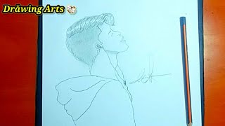 shorts تعلم رسم ولد انمي سهل خطوة بخطوة - تعليم كيفية رسم انمي/ how to draw anime boy