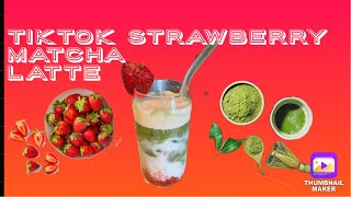 Viral TikTok Drink “Strawberry Matcha Latte”  Vlogtober 2023