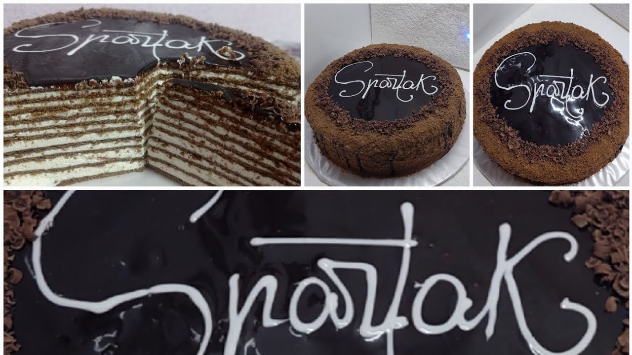Spartak tortu.Şokoladlı, ballı yuxa tortunun hazırlanması.