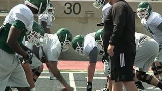 Michigan Football Team Plays on 'Concrete' Field