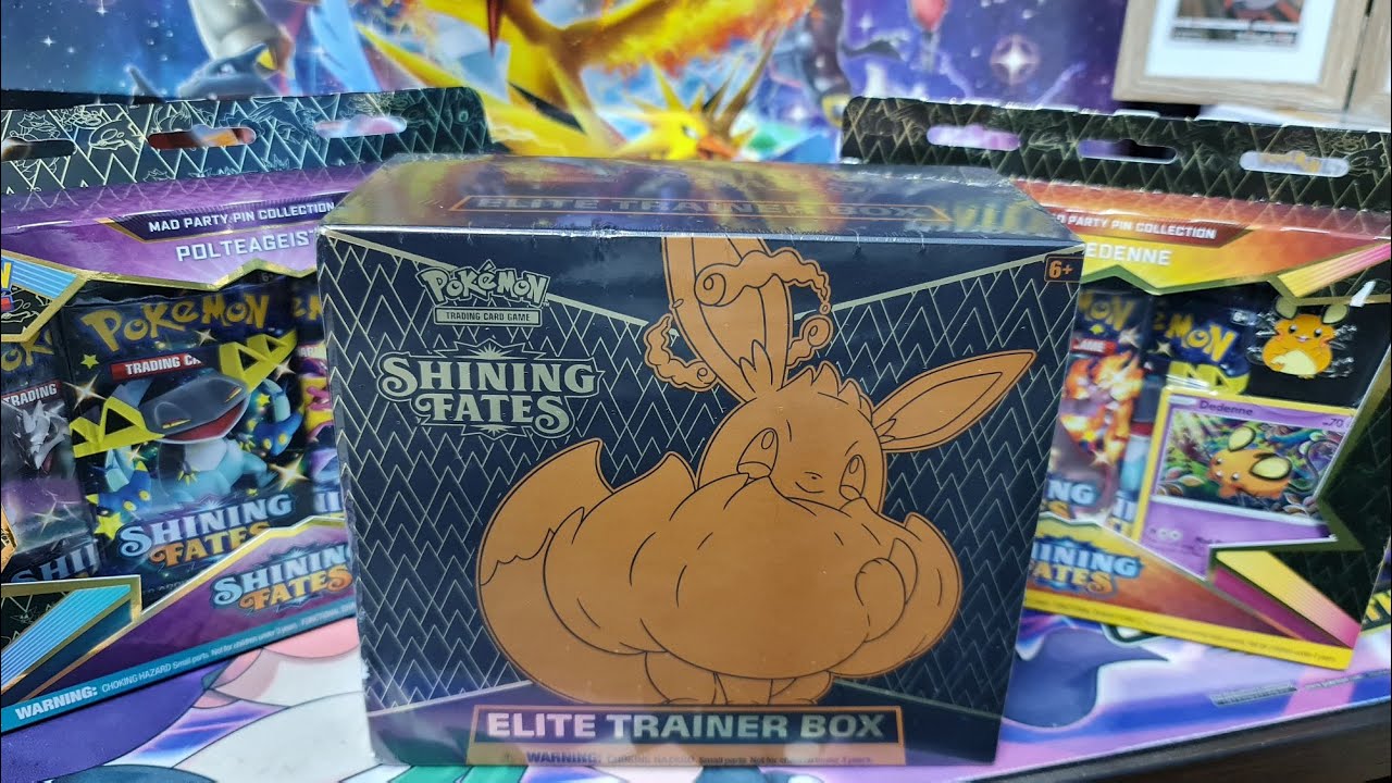 Pokémon ETB Shinning Fates +2 Mad Party Pin Collection Opening!