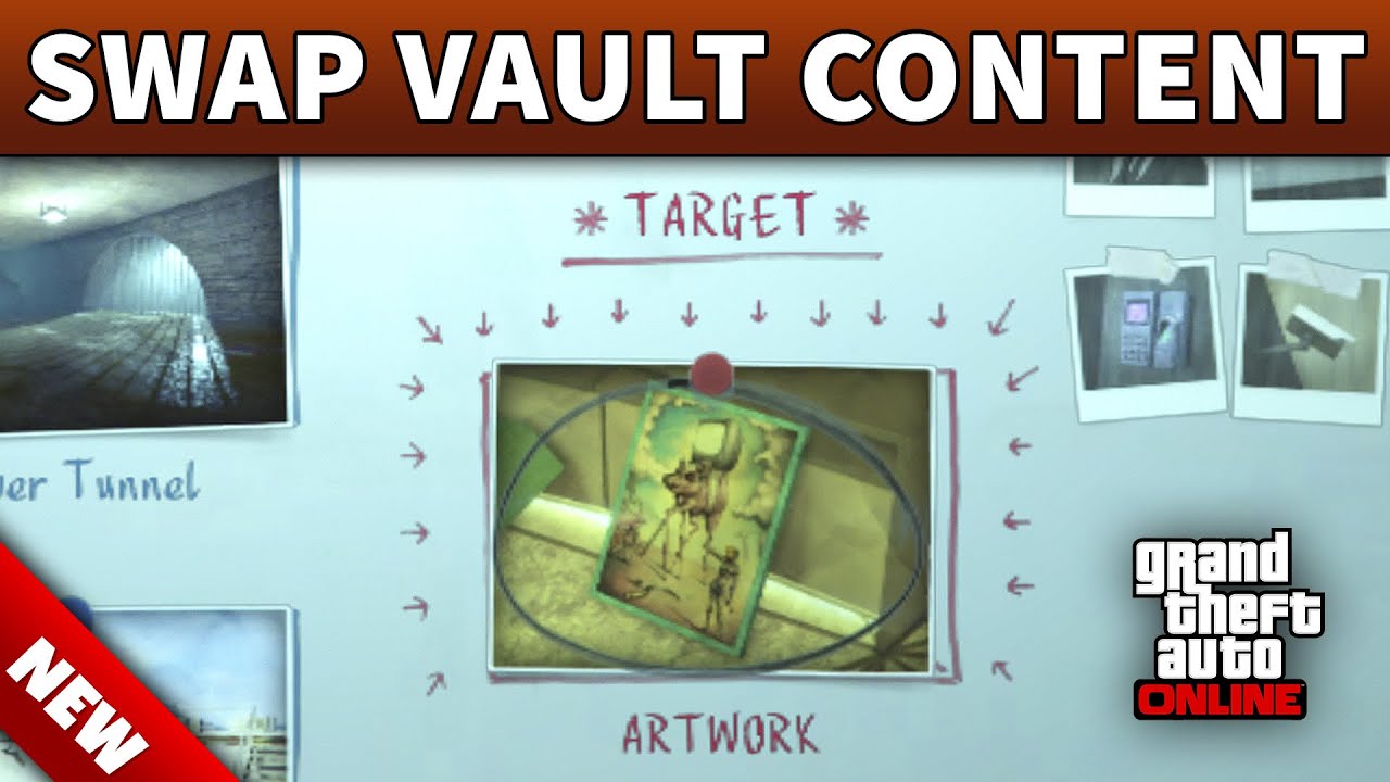 Gta Online How To Change Vault Content For Diamond Casino Heist Swap Between Cash Gold Artwork Youtube