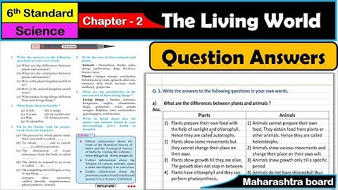 The Living World l Question Answers | Class 6 | Science | Maharashtra state Board