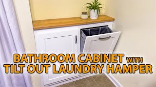 #diy Bathroom Cabinet with Tilt Out Laundry Hamper