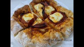 PEPPERONI CHEESE STUFFED CRUST PIZZA STONE AIR FRYER