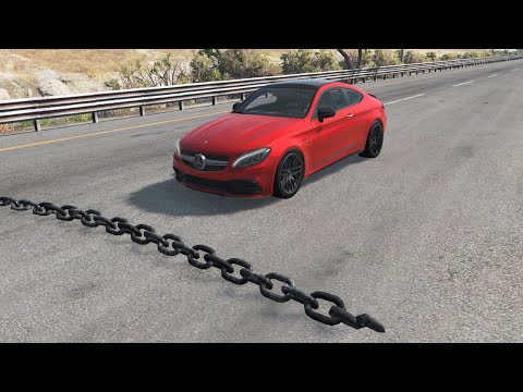 Mercedes-Benz C-Class vs Giant Chain😱 BeamNG.Drive