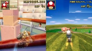 [MKW Comparison] Coconut Mall (TAS) vs N64 Mario Raceway Flap (TAS) - 0:29.998 TIE