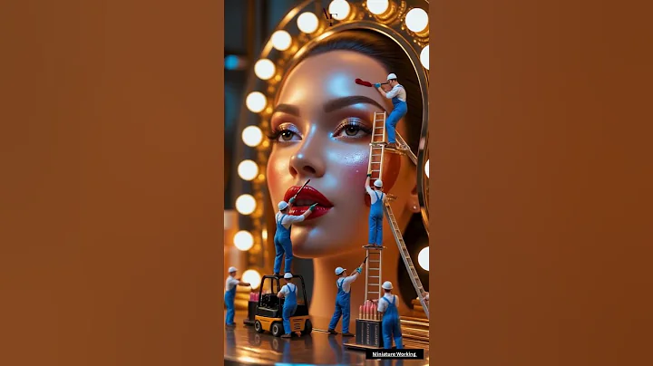 Masterpiece in the Making: Miniature Artisans Perfecting a Woman's Glamorous Look #shorts #ytshorts