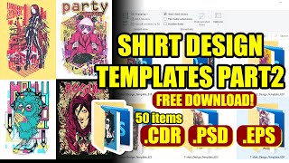 SHIRT DESIGN TEMPLATES PART2 | FREE DOWNLOAD CDR,PSD,EPS