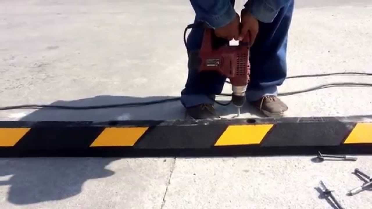 Como instalar topes de estacionamiento Medidas de cajones de