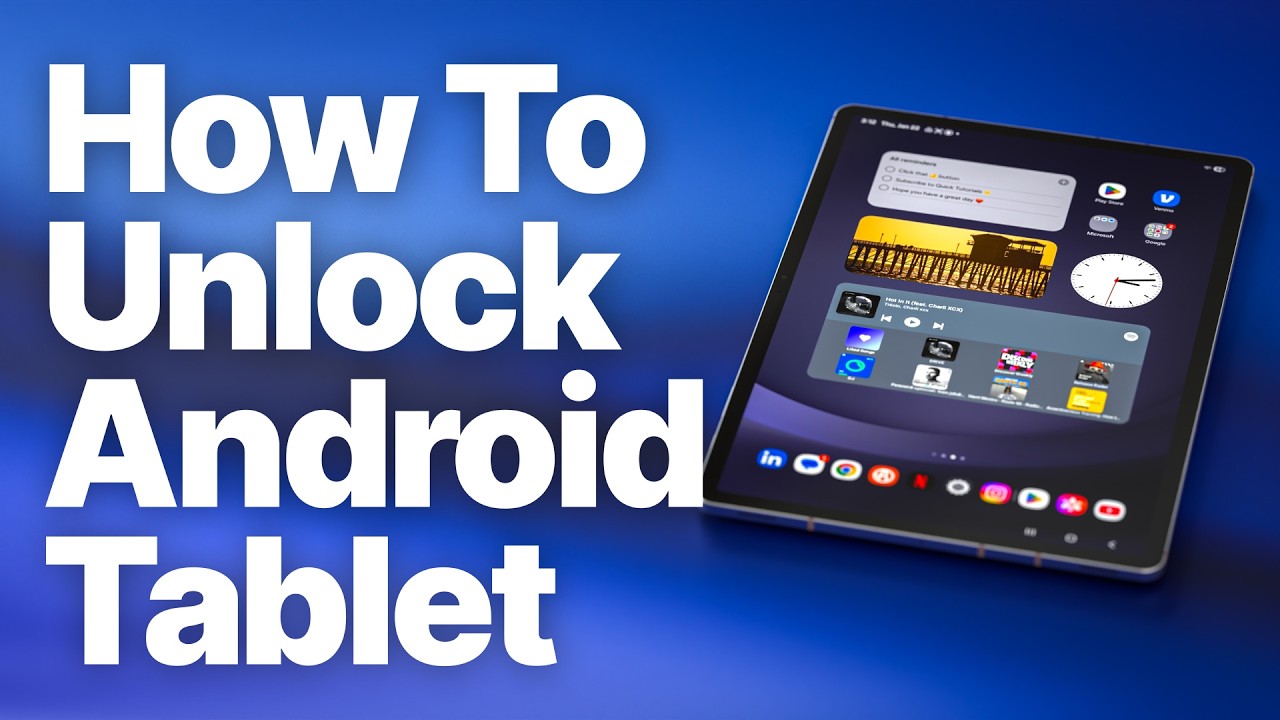 How to Unlock an Android Tablet (And Set Up Your Lock Screen) - YouTube