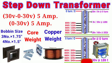 30v-0-30v 5Amp. | 30 0 30 5Amp.Transformer Data | 30volt 3Amp Transformer Data | ELecTroNical ViKASH