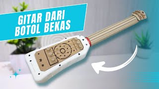 How to Make a Guitar from Used Bottles and Cardboard | Musical Instrument Crafts