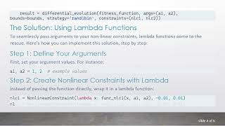How to Pass Arguments to Non-Linear Constraints in scipy.optimize