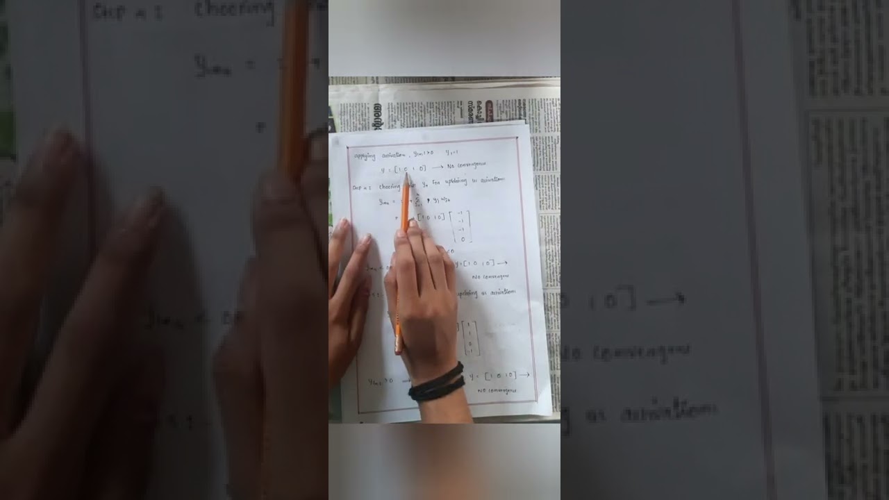 Hopfield network with example