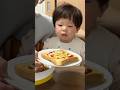 🍎Eyes on Mommy’s Pizza Toast! 👀 I want some! (1y6m20d No.2)