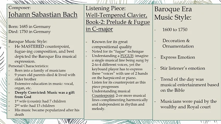 Bach - Well Tempered Clavier Prelude and Fugue in ...