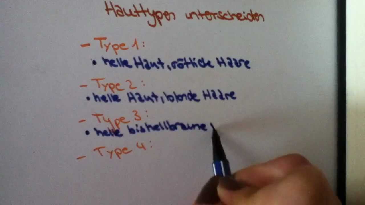 Hauttypen unterscheiden - Die vier Hautbilder