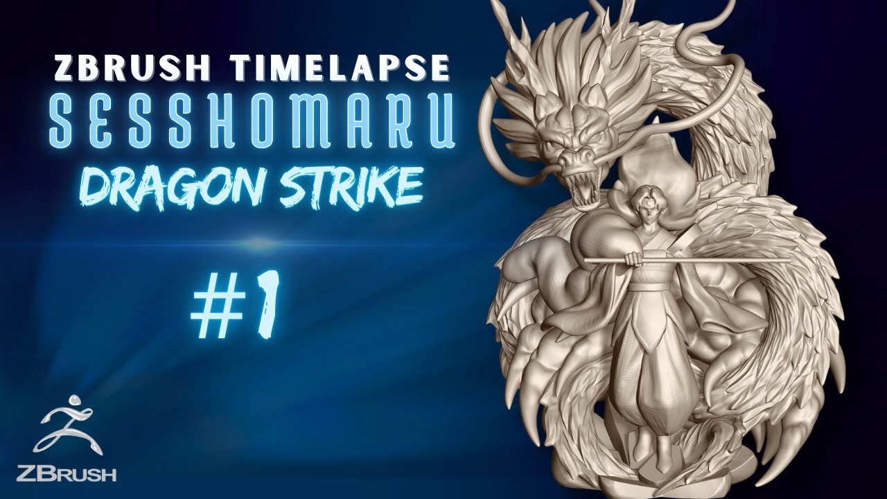 Sesshomaru Dragon Strike - ZBrush Timelapse #1