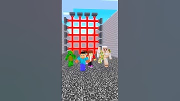 Steve And Mikey & JJ Running Away From Laser Trap! #minecraft #trending #shorts