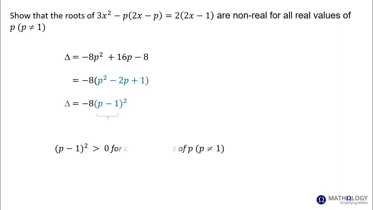 Proving NonReal Roots YouTube
