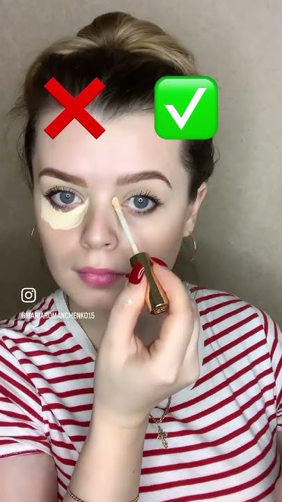 Как правильно наносить консилер/убираем синяки под глазами #makeup # ...