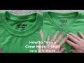 How to Turn a Crew Neck T-Shirt Into V-Neck