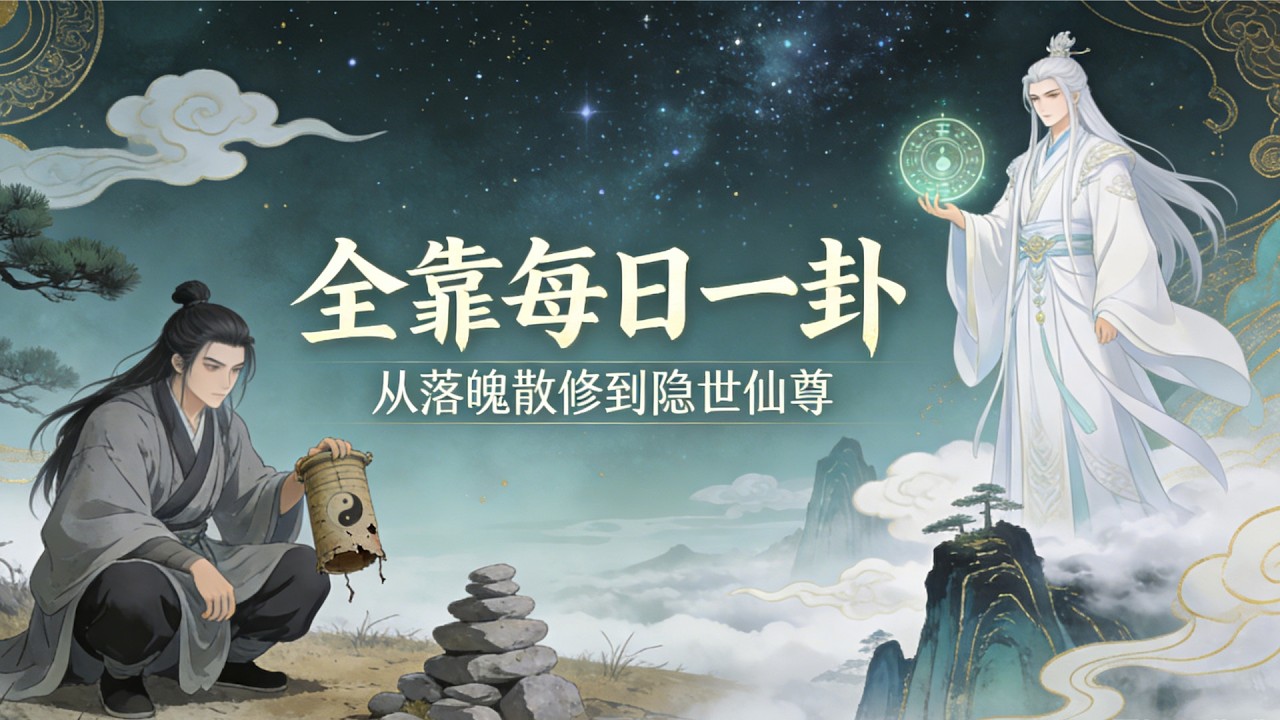 【全靠每日一卦，從落魄散修到隱世仙尊】周萬年穿越修仙界，成為底層坊市的一名落魄散修。開局還背負“巨債”，眼看就要被趕出坊市喂妖獸。 好在，覺醒了天機道盤，每日子時可卜卦一次，知吉凶，判禍福！