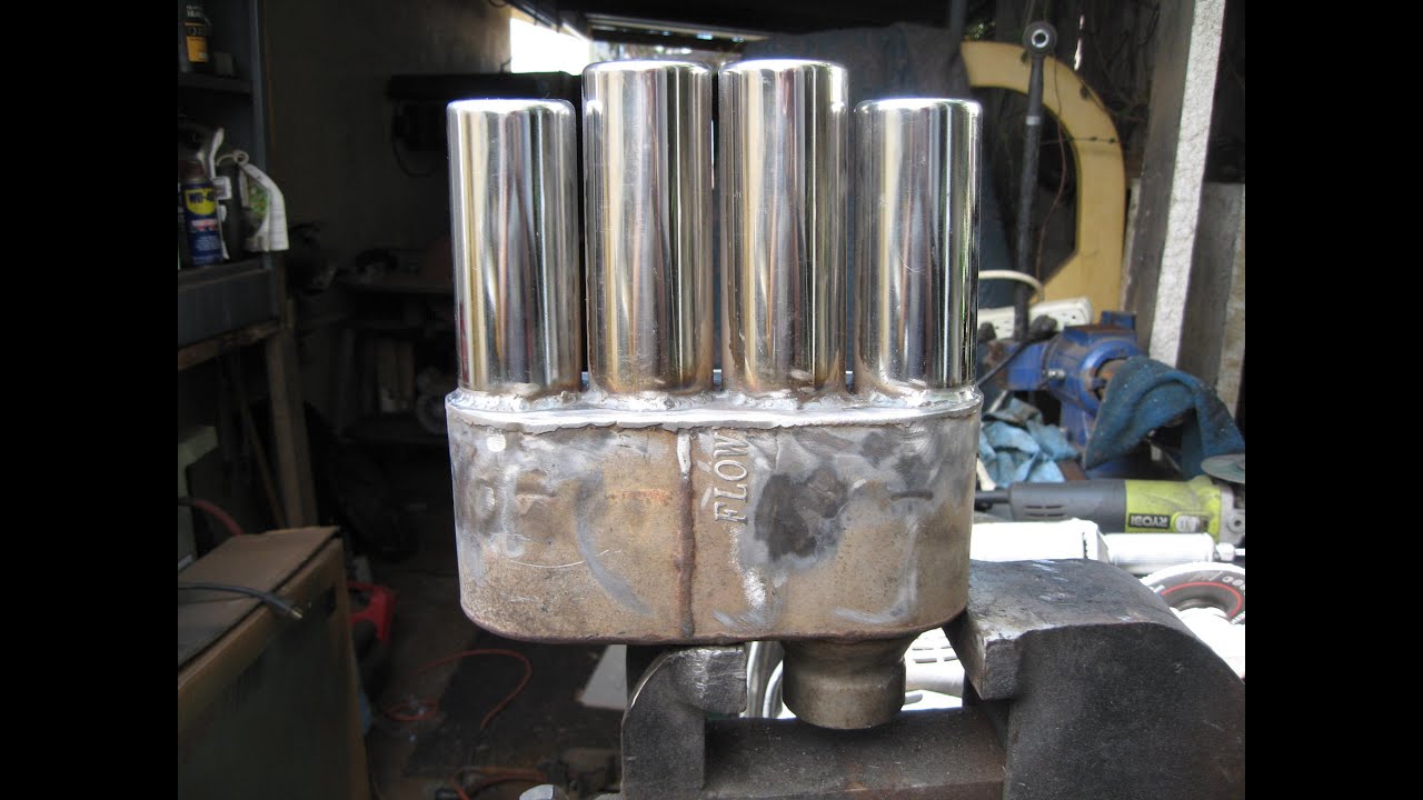 BUILDING an EXHAUST TIP from an old FLOWMASTER MUFFLER. YouTube