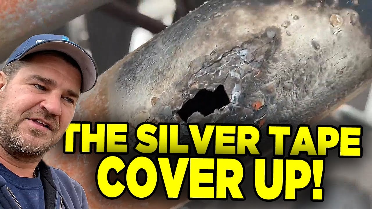 Замена теплообменника на крыше Rheem - Серебряная лента, закрывающая множественные трещины!