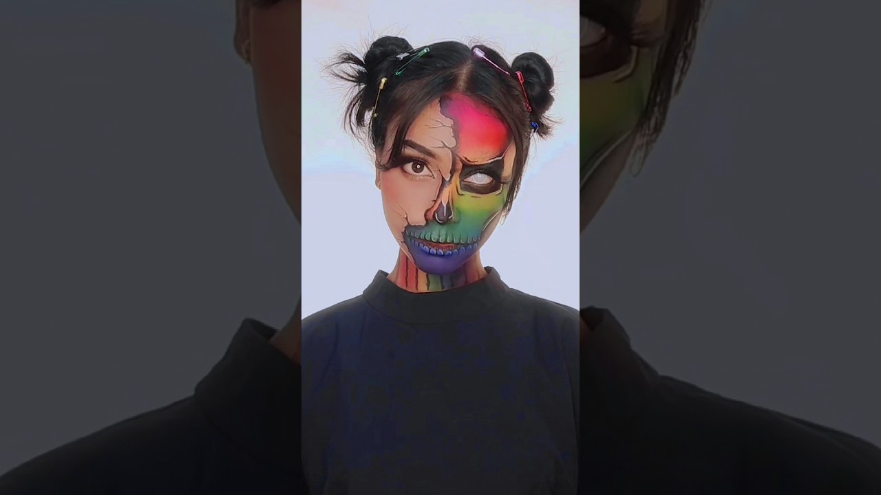 Colorful Skull Makeup 💀💐