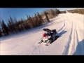 ATV's on tracks riding in deep snow ..