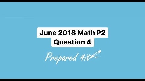 CXC (CSEC) Math Paper 2 | June 2018 Question 4 (Live Class - Webinar)