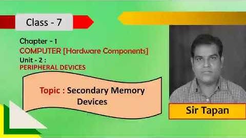 Class 7 Computer:Ch-1 U-2 Peripheral Devices (Part -3)