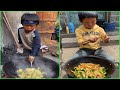 Awesome professional chef ! Little boy cooking food 조리 クックRural life smart boy