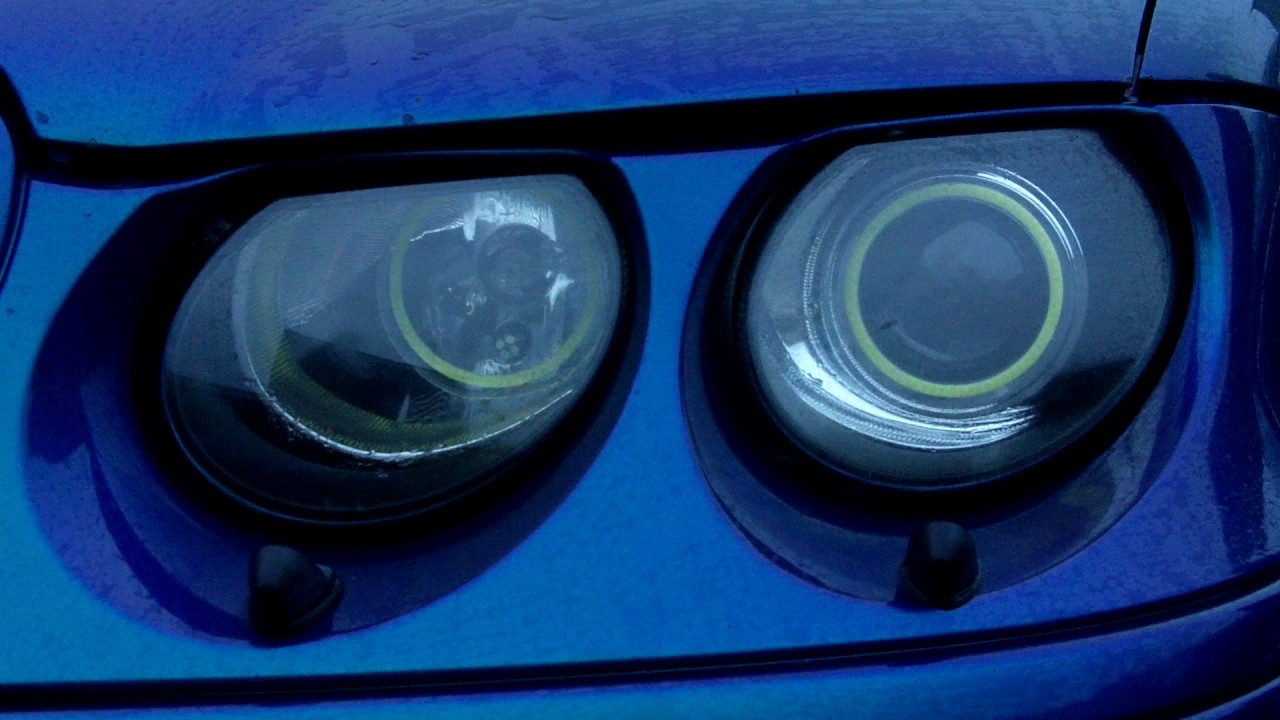 MG ZT Rover 75 custom angel eye halo driving lights DRLs headlights